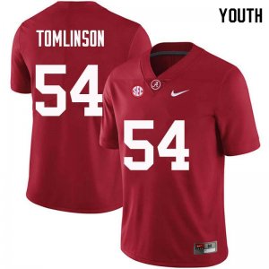 NCAA Youth Alabama Crimson Tide #54 Dalvin Tomlinson Stitched College Nike Authentic Crimson Football Jersey TI17I42BQ